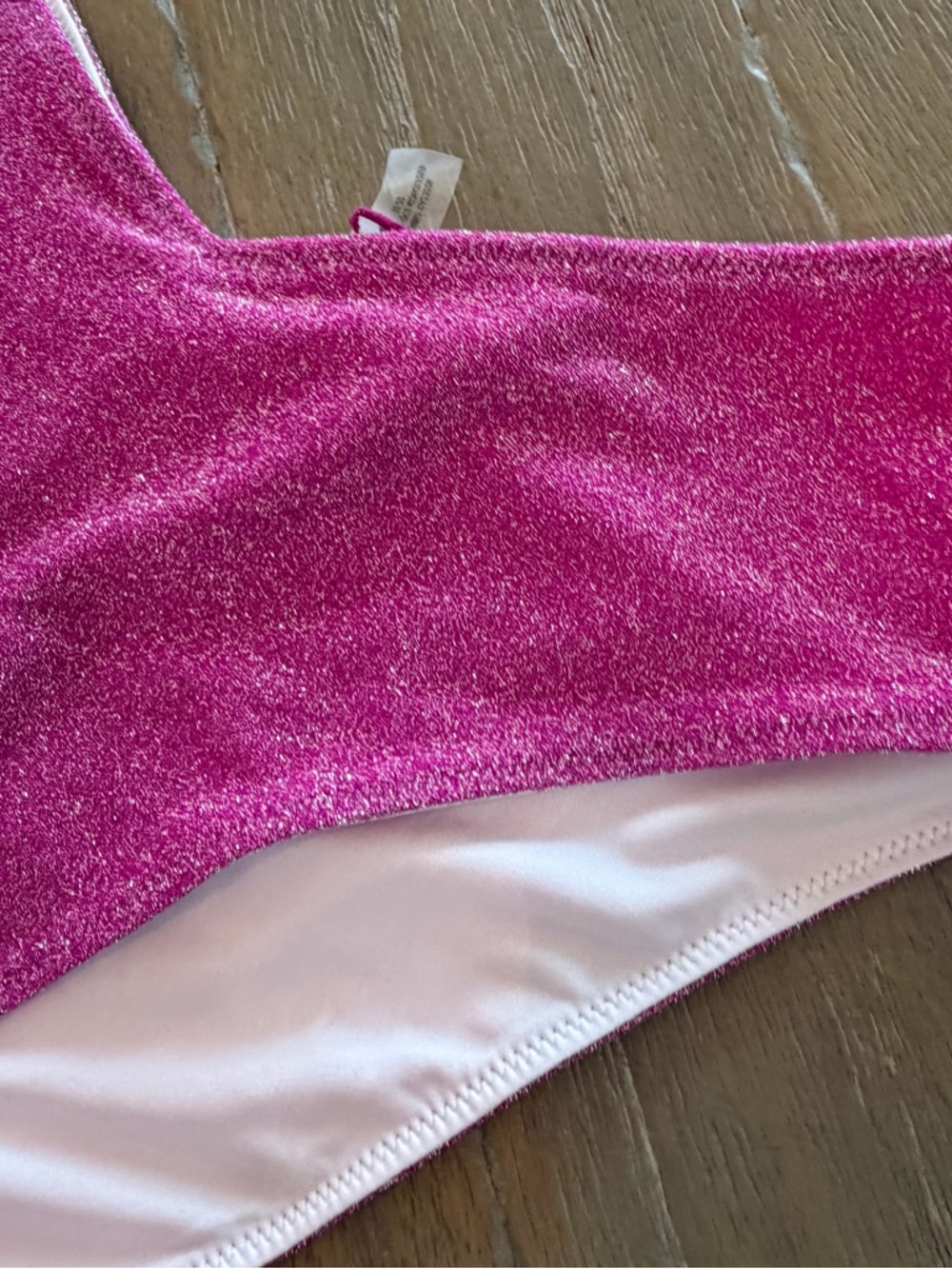 PINK Victoria's Secret Shimmery Hot Pink Bikini Bottoms - Picture 3 of 7